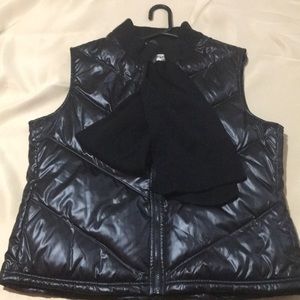 Old Navy vest with lightweight 100% cotton scarf.